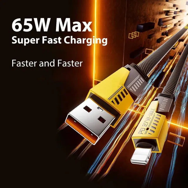 65W 4-in-1 USB Transformer Fast Charging Data Cable – Multi Device Compatible