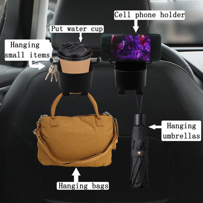 Multifunctional Car Hanging Storage Cup & Mobile Holder – Pack of 2