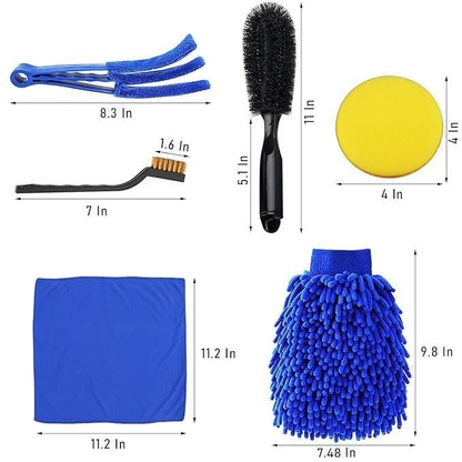 15 Pcs Car Cleaning Brush Kit – Complete Car Wash & Detailing Set