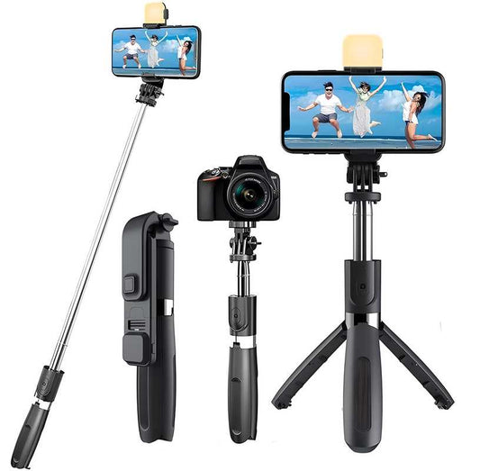 3-in-1 Selfie Stick Tripod with Bluetooth Remote – Extendable & Foldable