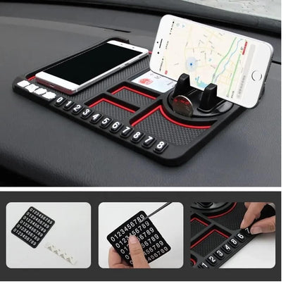 Anti-Slip Silicone Car Dashboard Phone & GPS Holder – Universal Fit