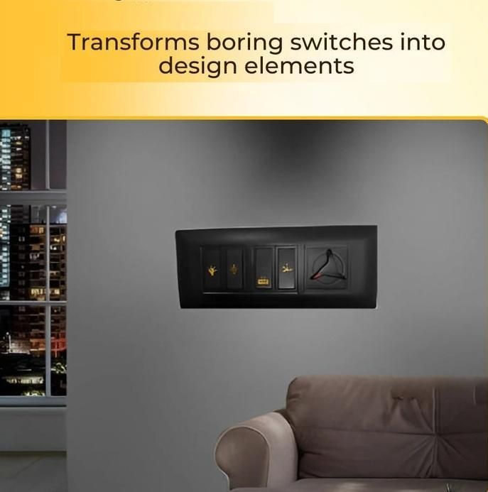 Gold Switch Board Stickers – Decorative Functional Icons | 100 & 200 Sticker Sets
