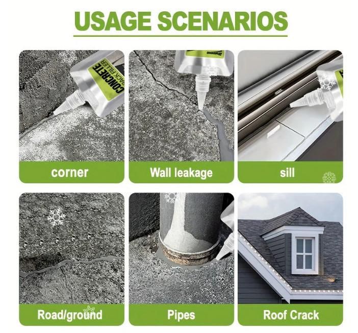 Concrete Crack Filler – Quick-Dry Waterproof Sealant | Pack of 2 (100ml Each)