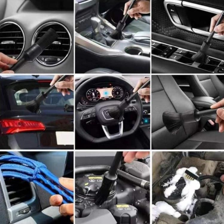 15 Pcs Car Cleaning Brush Kit – Complete Car Wash & Detailing Set