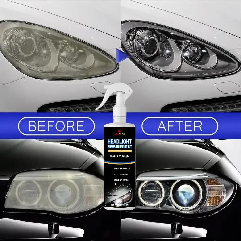 Headlight Restoration Spray – Clear Yellowed & Foggy Headlights | Pack of 2