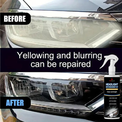 Headlight Restoration Spray – Clear Yellowed & Foggy Headlights | Pack of 2